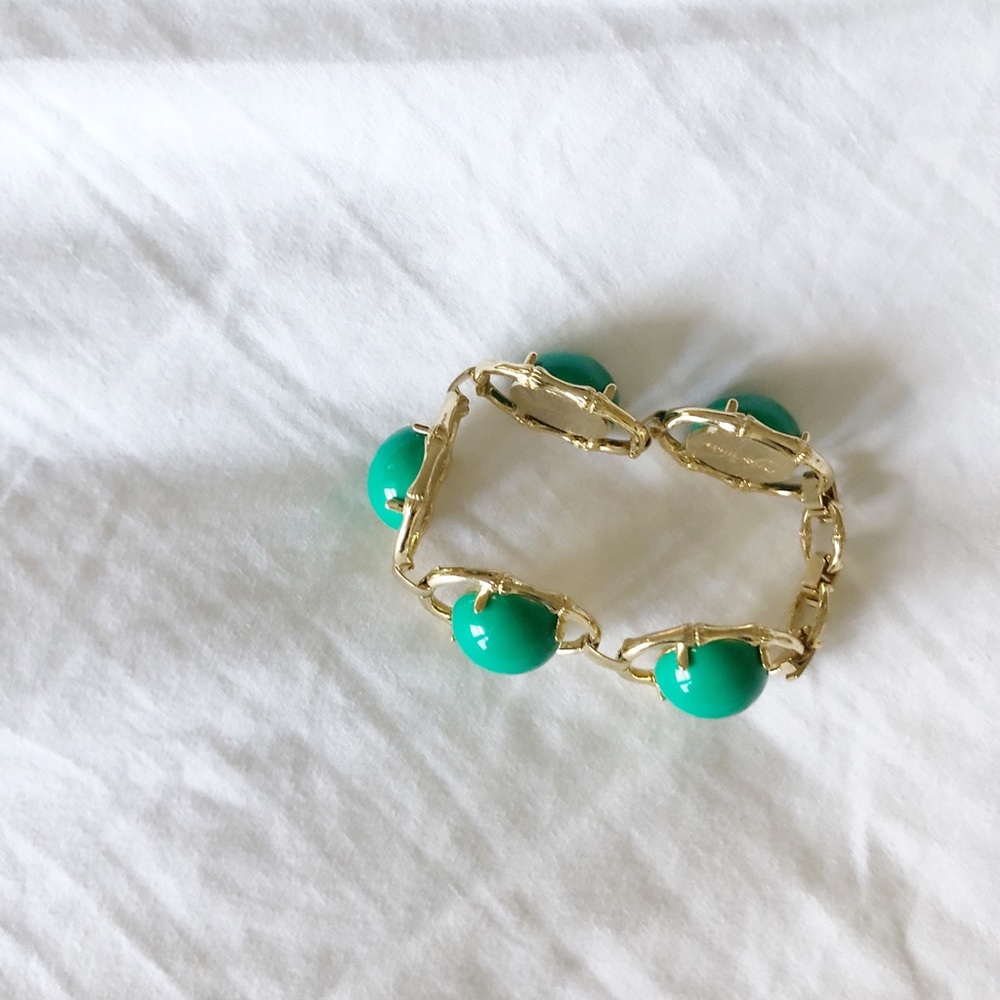 Stella & Dot Green and Gold Bracelet